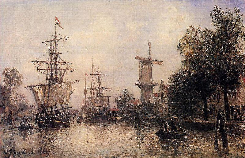 Johan Barthold Jongkind The Port of Rotterdam oil painting image